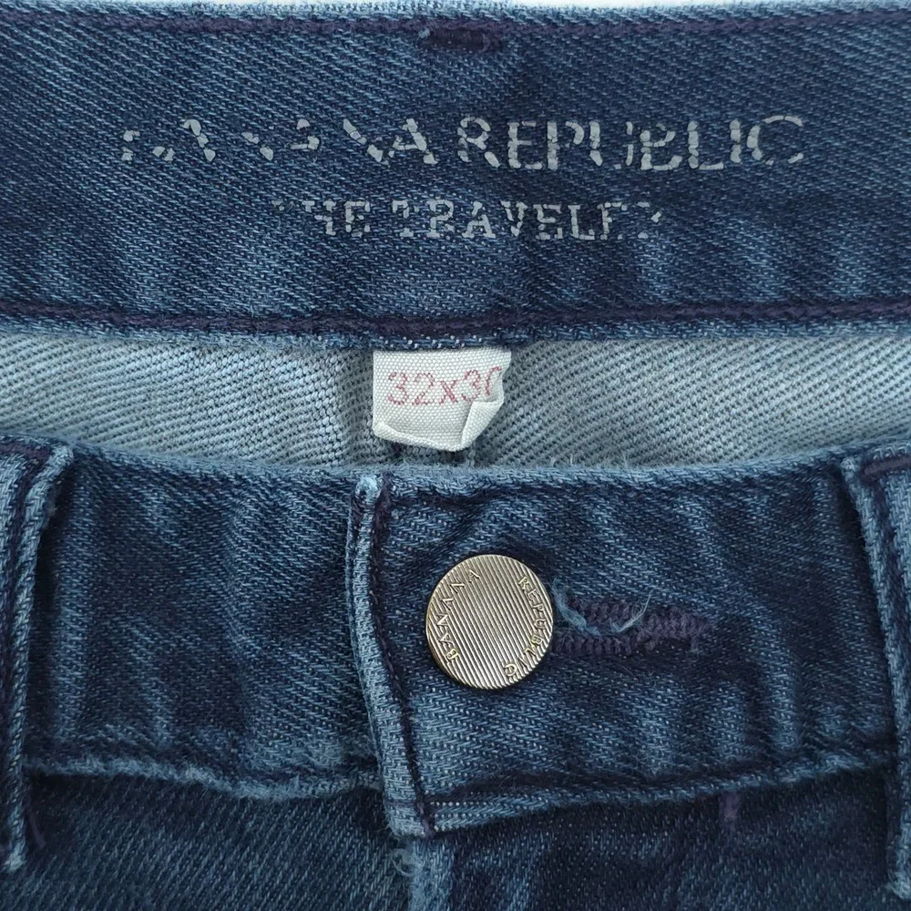 Banana Republic The Traveler Mens Slim Jeans 32x30 Dark Blue Stretch Denim